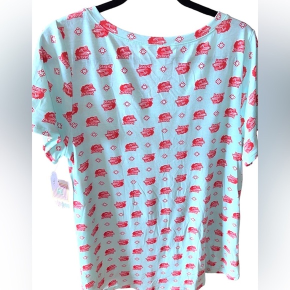 Lularoe size XL V Neck Christy T shirt with wolf, wolves! NWT. - Picture 2 of 5